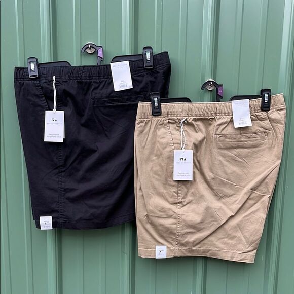 Men's Pull On Shorts, 7" Inseam 2-Pack Size 2XL - Picture 1 of 10